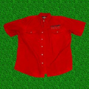 Harley Davidson Red Button Up Shirt